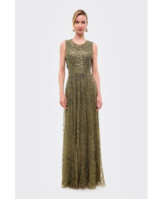 Women's Embellished Sequins Back Satin Bow