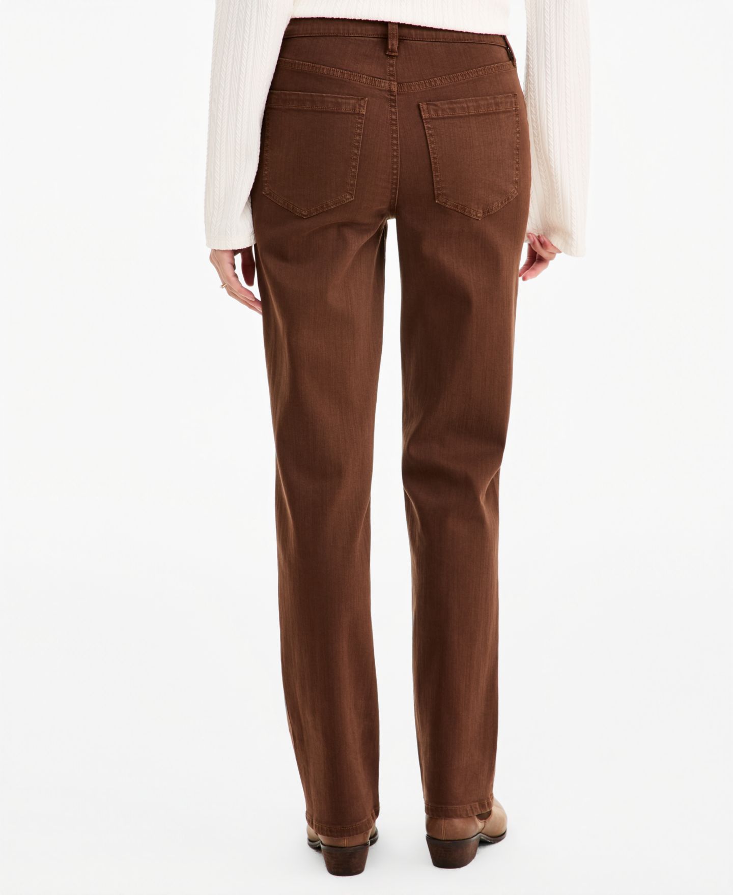 Женские джинсы Liverpool Los Angeles Kennedy Straight-Leg Comfort Waist, цвет: Коричневый — фото 2