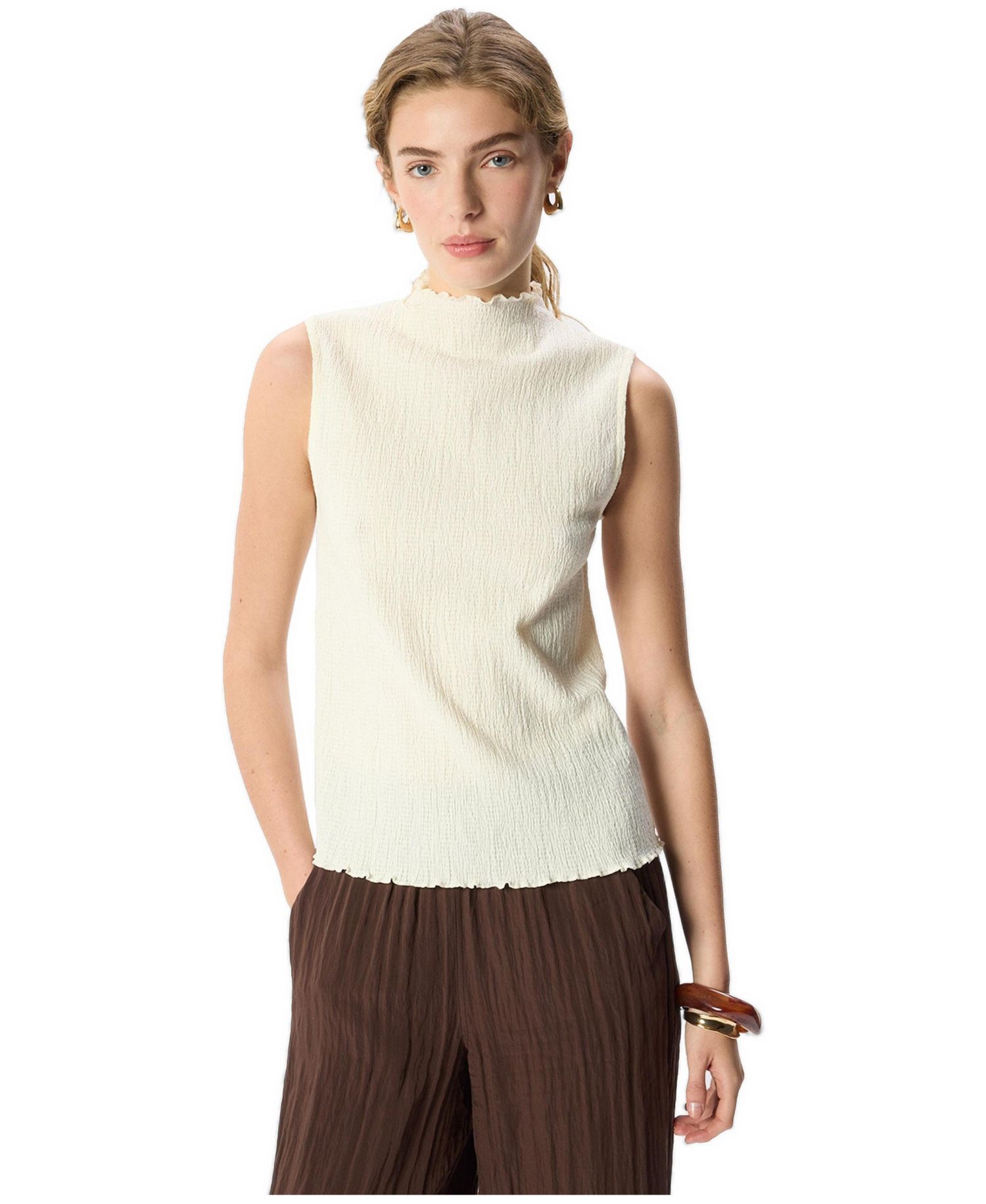 Women's Textured Sleeveless Top