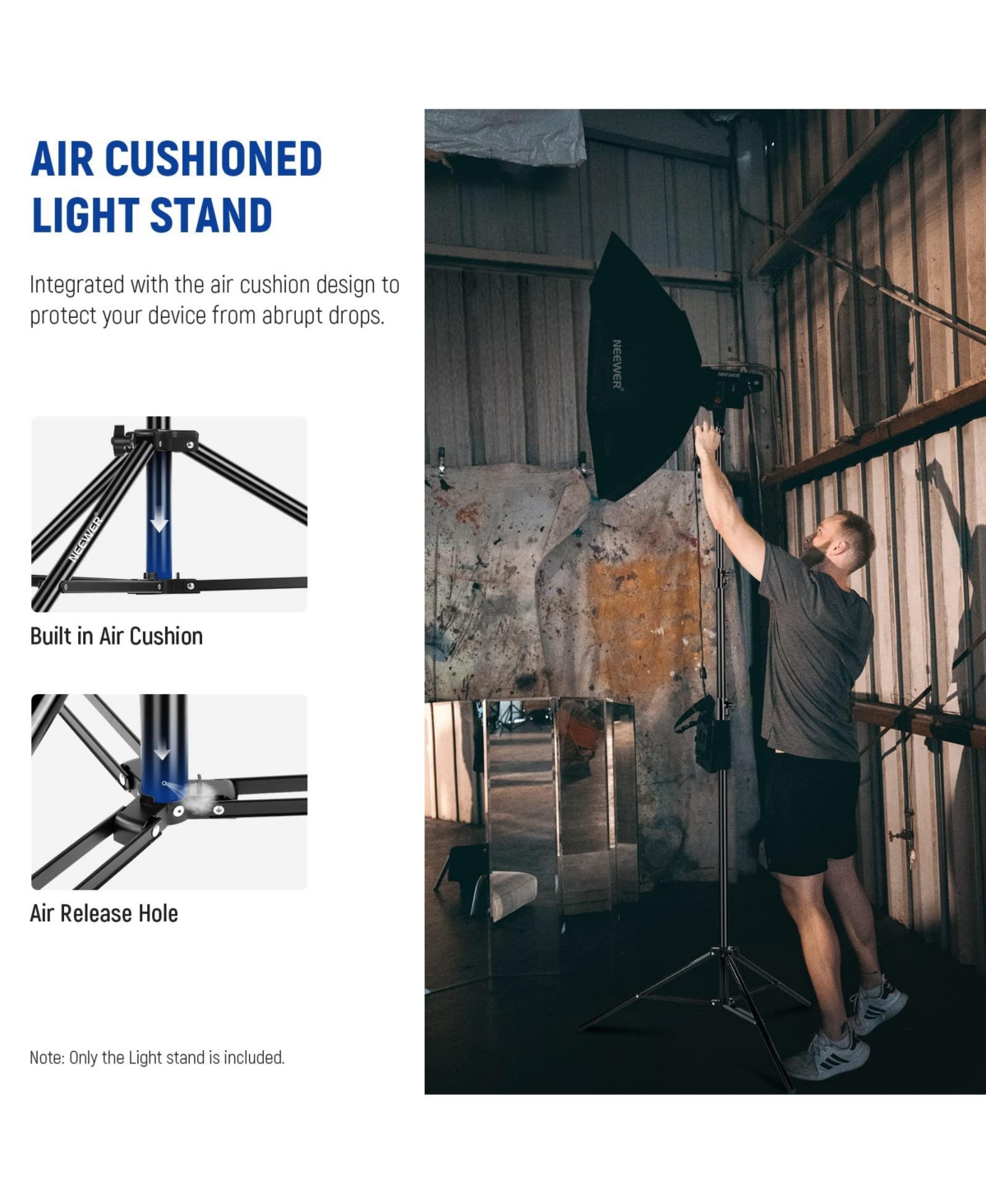 Neewer Photography Light Stand with 9.2feet, 5.5lb, 2.5kg