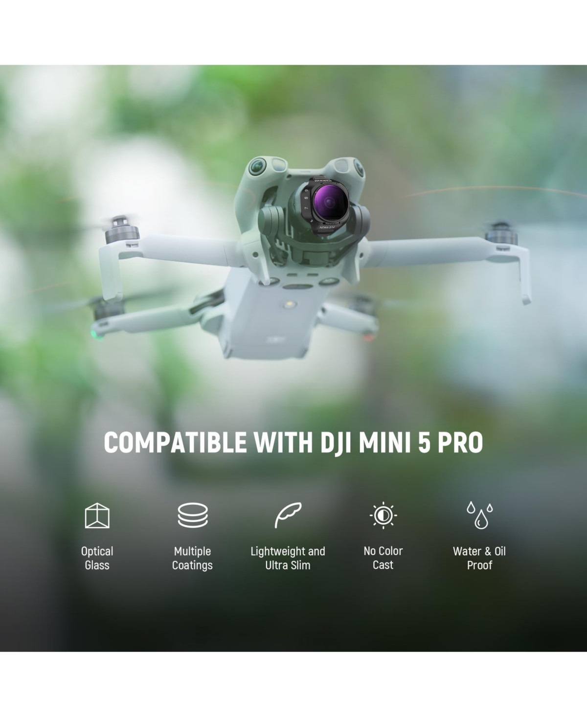 Neewer ND2-32 Camera Lens Accessory with ND2-32, ND64-512 for Dji Mini 5 Pro Drone Camera