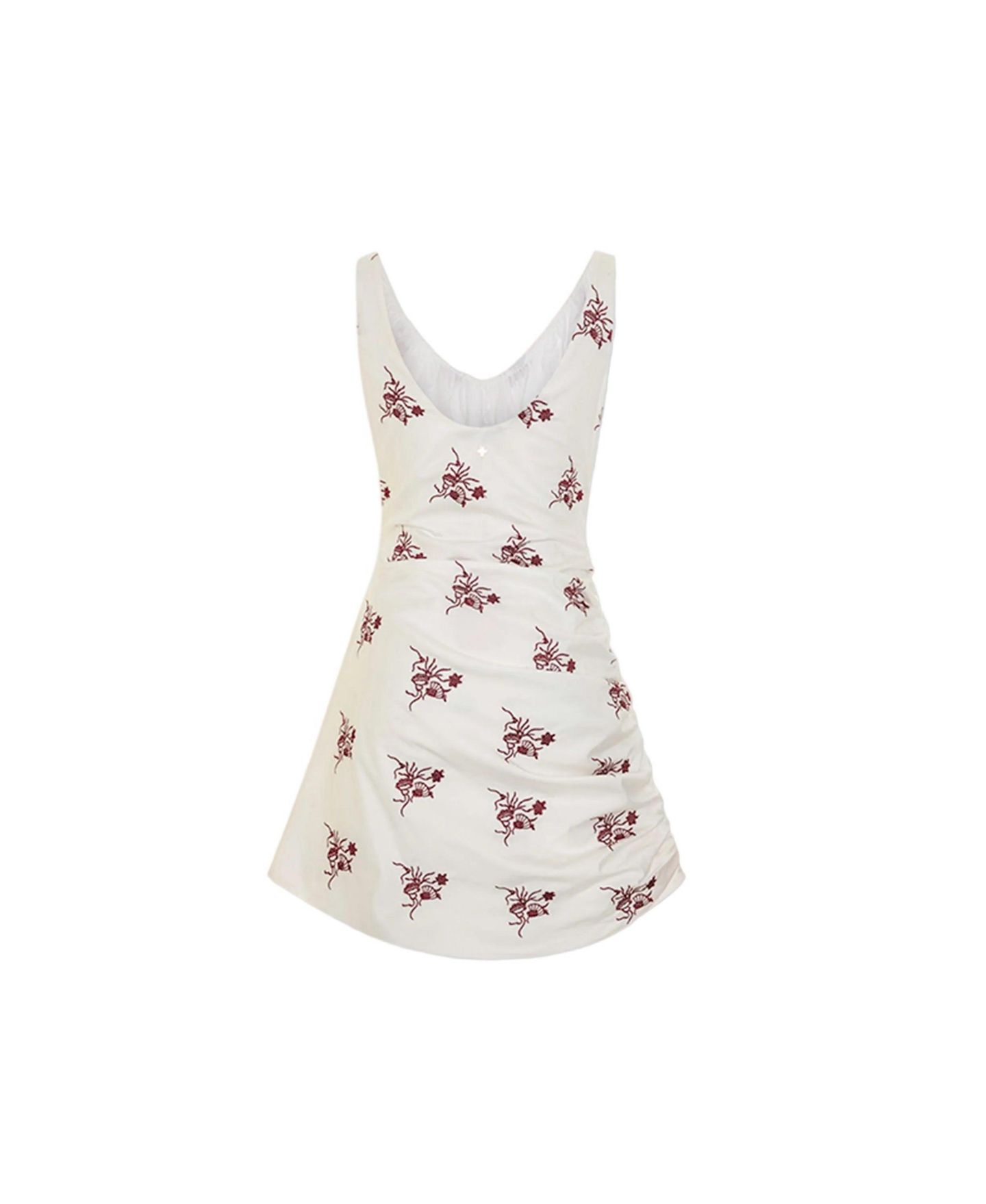 Женское платье PCFG The Broderie Anglaise Edit Asymmetric Embroidered Mini, цвет: Белый — фото 6