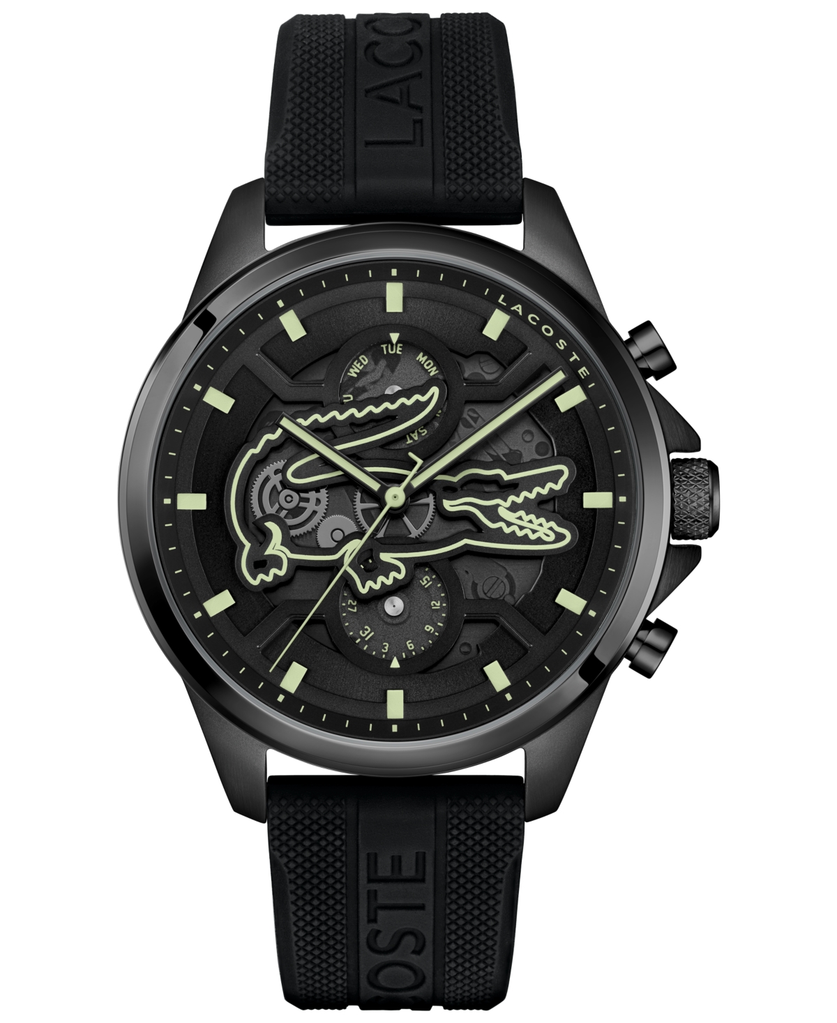 Lacoste Men's Quartz Arthor Silicone Strap Watch 43mm