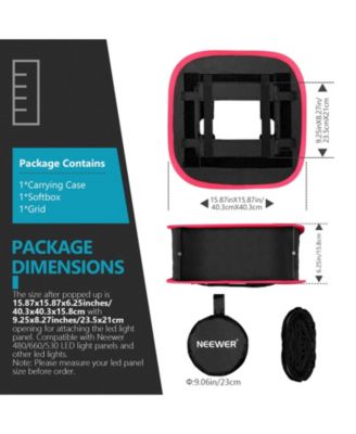 Photo Studio Light Box with 8.3 in, 530 LED for Neewer