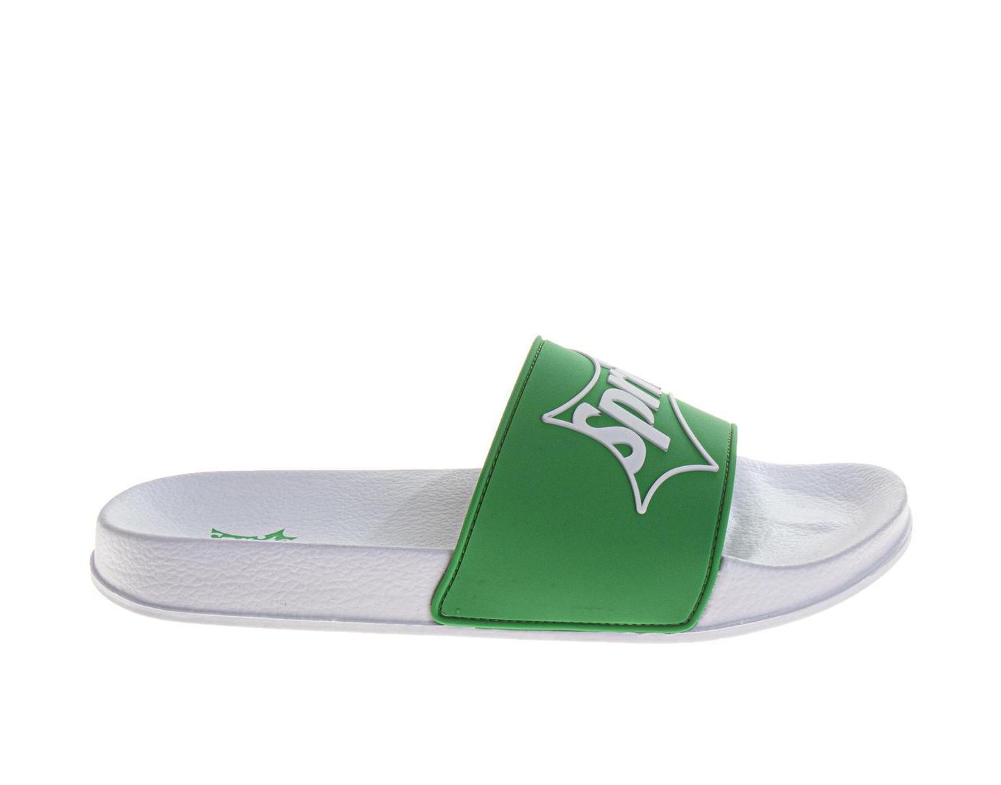 Мужские сандалии Coca-Cola Sprite Logo Casual Slides Comfortable Pool, цвет: Зелёный белый — фото 2