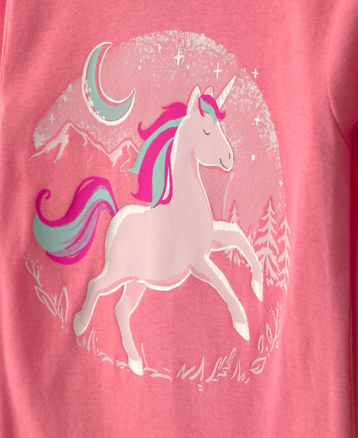 Пижамный комплект Baby Unicorn, хлопок, 4 предмета — Carter's, цвет: Коралловый / Розовый — фото 6