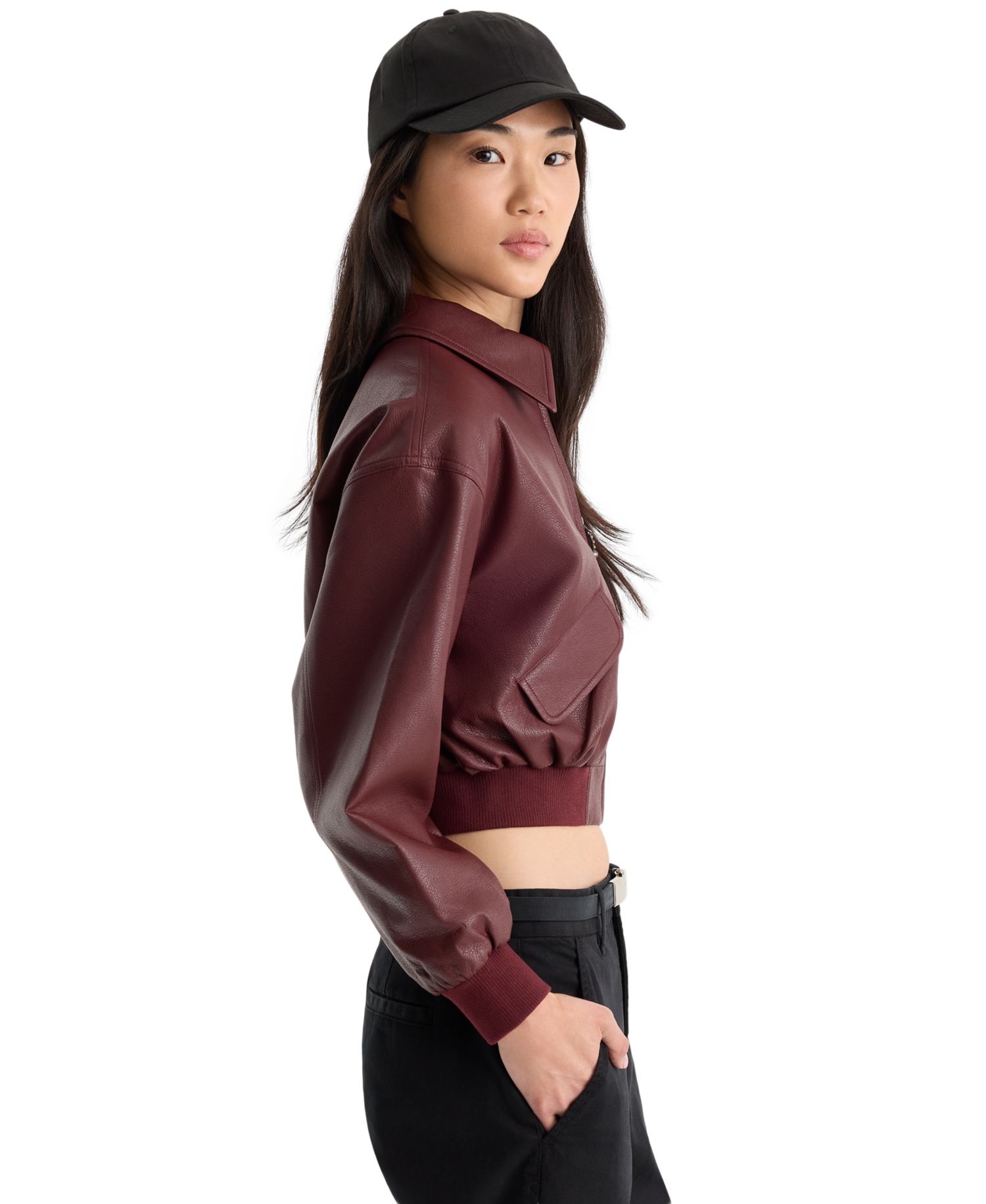 Women's Leather Bomber