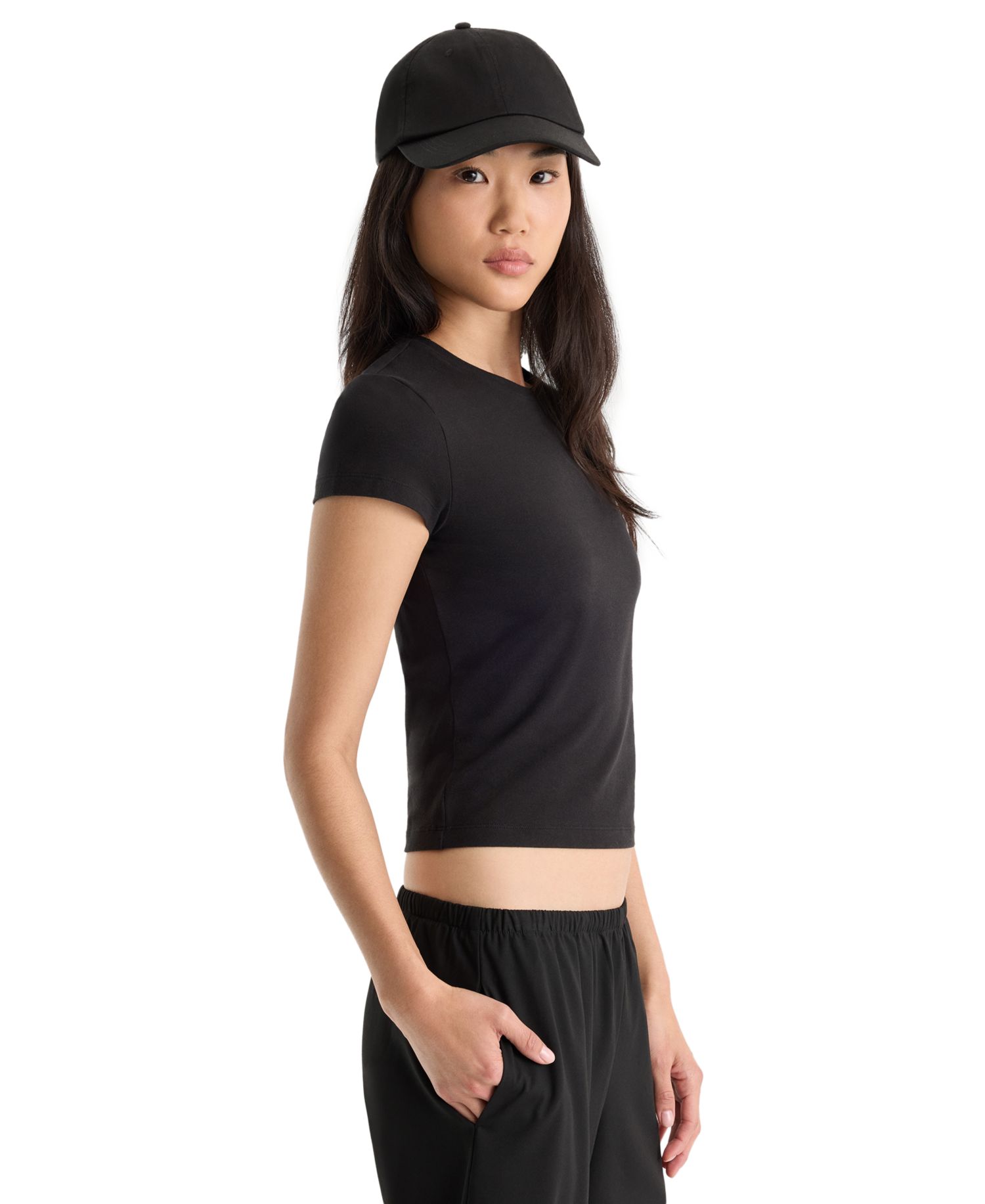 Women's Cap-Sleeve Crewneck T-Shirt