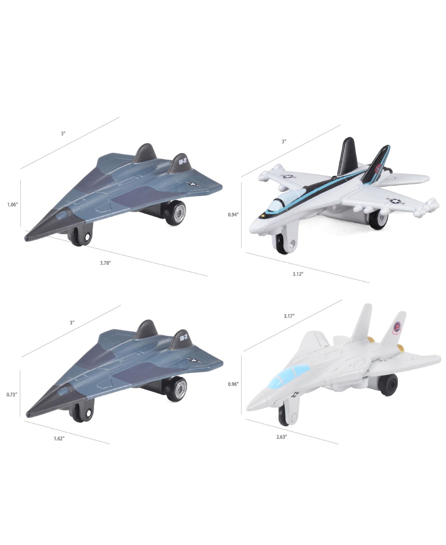 Детские игрушки Legend Toys Top Gun Fighter Diecast Vehicles 4-Pack — фото 3