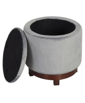 Living Room Ottoman Foot Rest with 360degree(s) Swivel and Storage Compartment