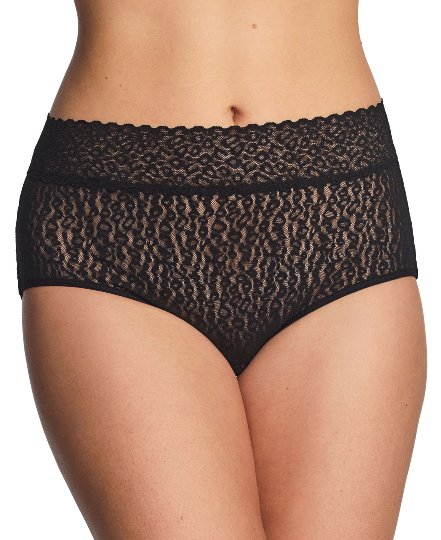 Women's High Bar Stretch Lace Full-Coverage Brief Panties