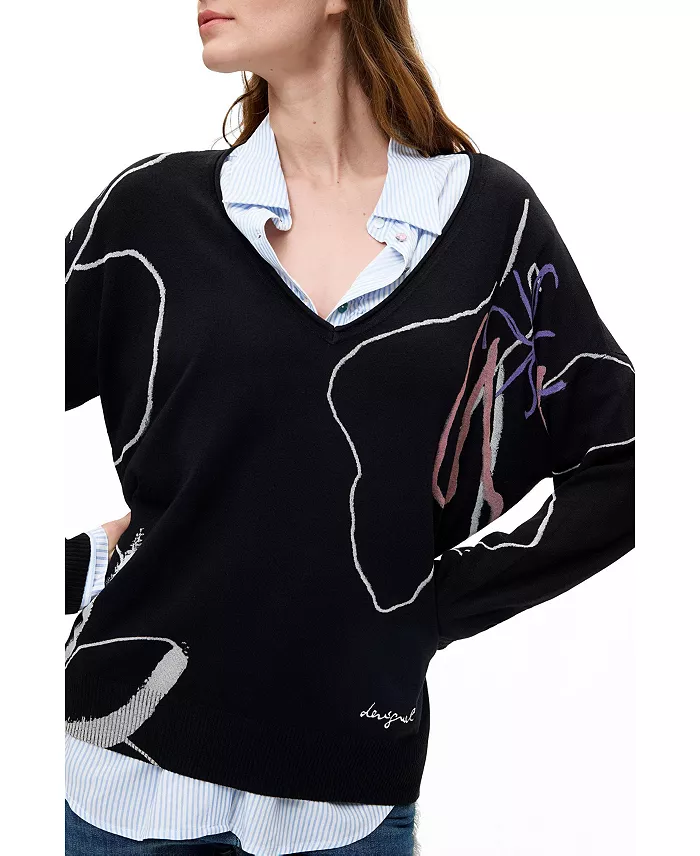Women's Thin printed sweater - thumbnail 3