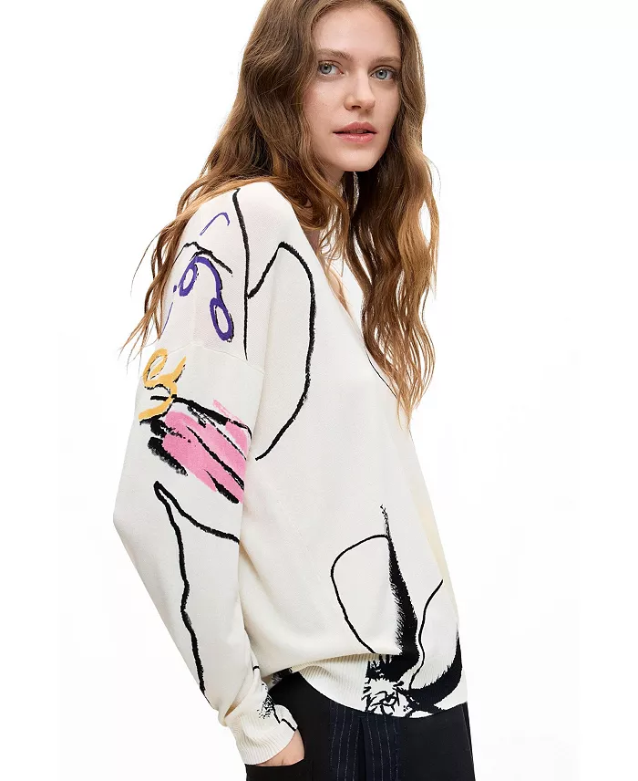 Women's Thin printed sweater - thumbnail 9