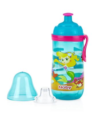 Busy Sipper, 2 Stage Cup, No Spill Spout & Pop Up Sipper, Mermaid