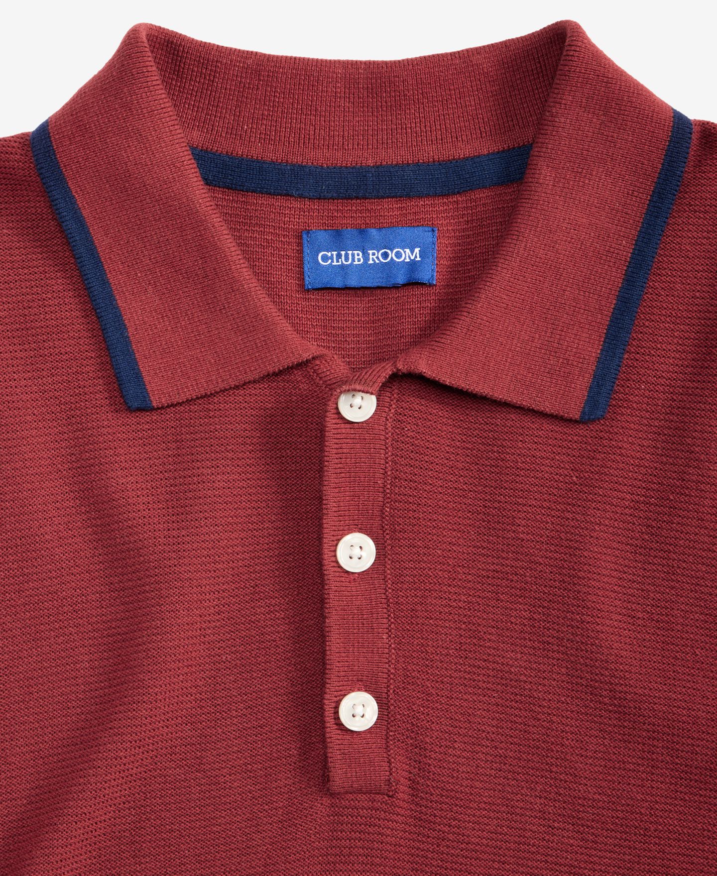 Мужское поло Club Room Tipped Polo Shirt, цвет: Насыщенный бирюзовый — фото 6