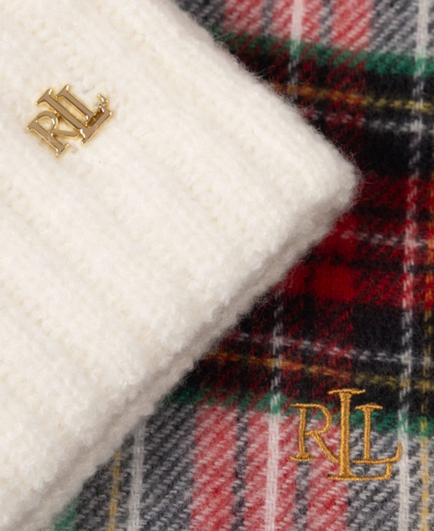 Woven Scarf and Knit Beanie Set