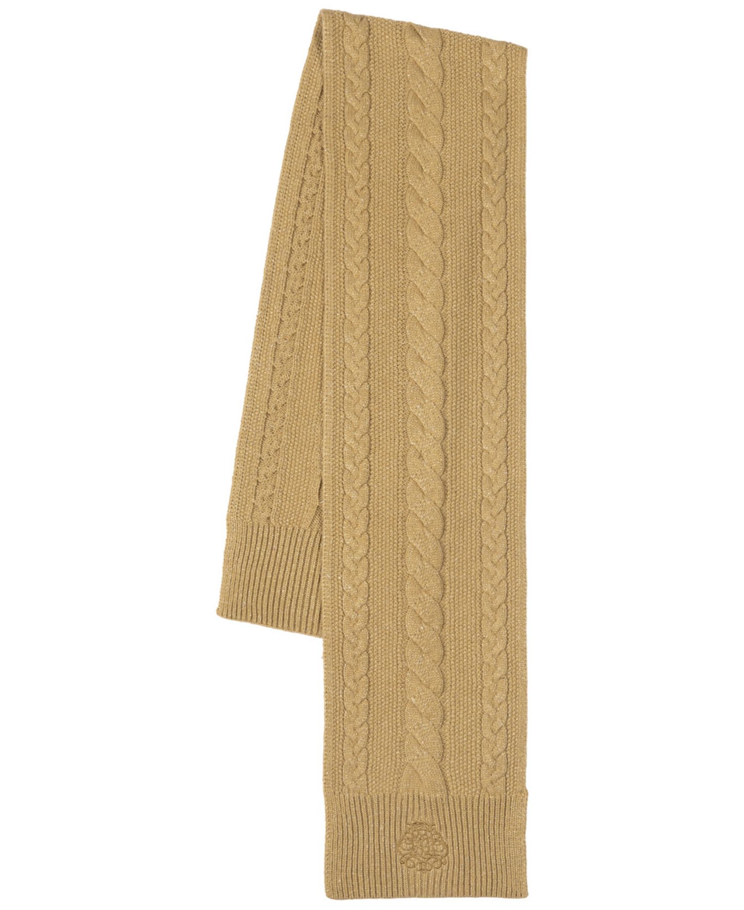 Metallic Direct Embroidery Cable Scarf