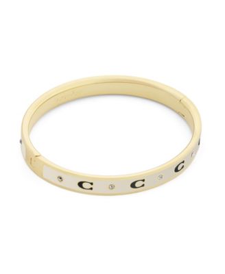 Faux-Stone Signature C Enamel Bangle Bracelet
