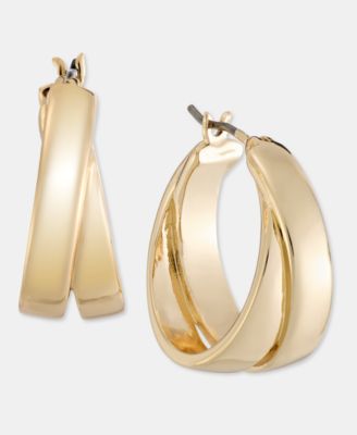 Small Twist Hoop Earrings, 0.8' 