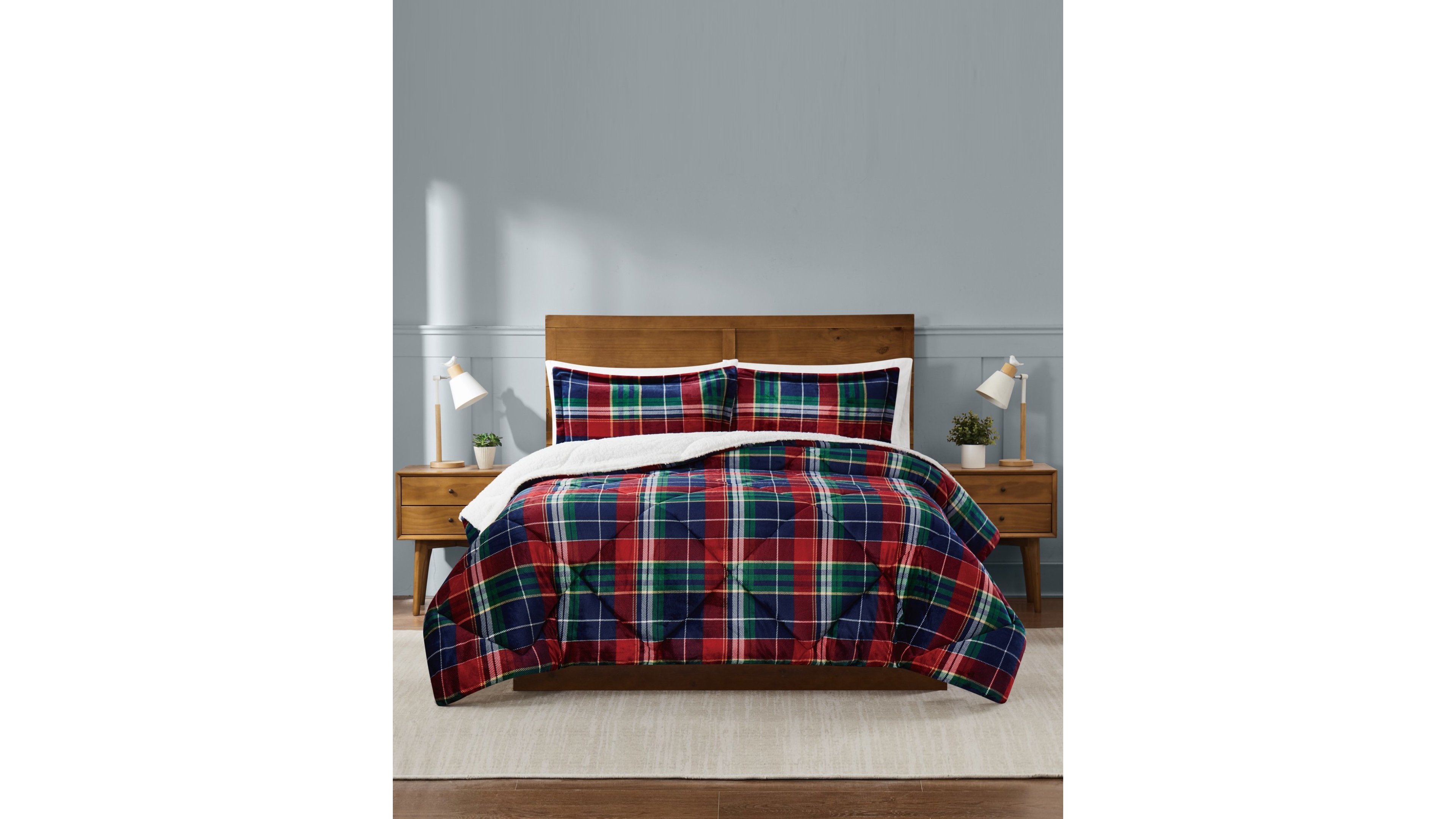 Truly Soft Cuddle Warmth Ivan Plaid 3-Piece Comforter Set, King