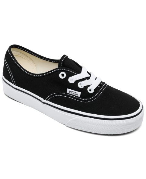 Кроссовки Vans Authentic Lifestyle Sneakers from Finish Line для мальчиков, цвет: Чёрный / Белый
