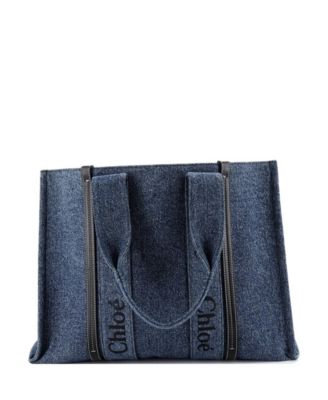 Large Woody Tote Canvas with Leather