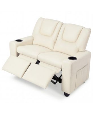 Kids Double Recliner Sofa Chair with 2 Cup Holders for Toddlers and Children