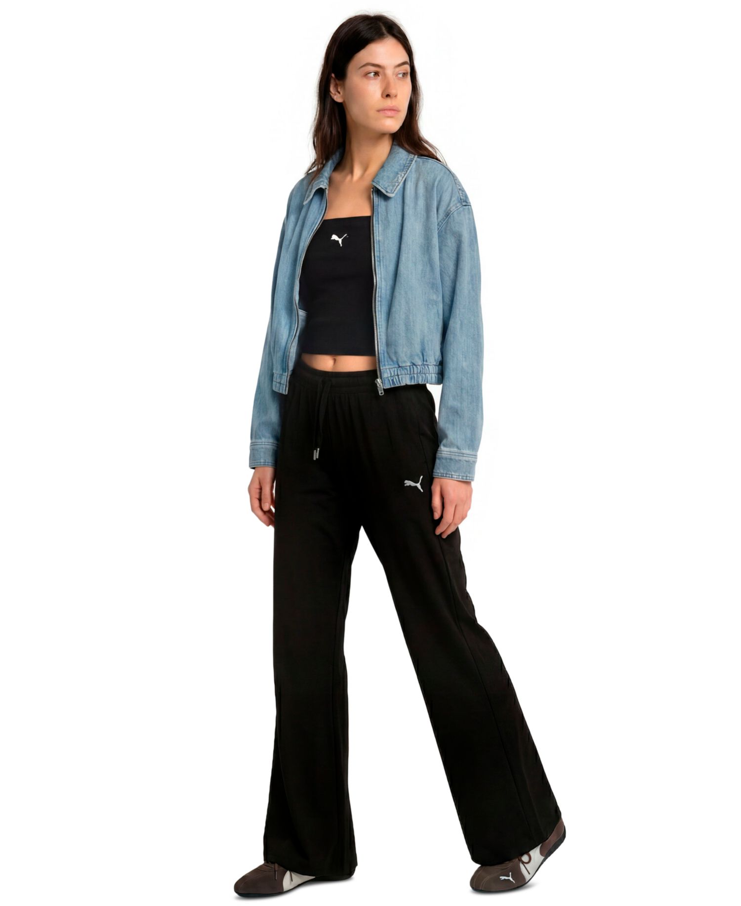 Women's Stretch Knit Wide-Leg Pull-On Pants