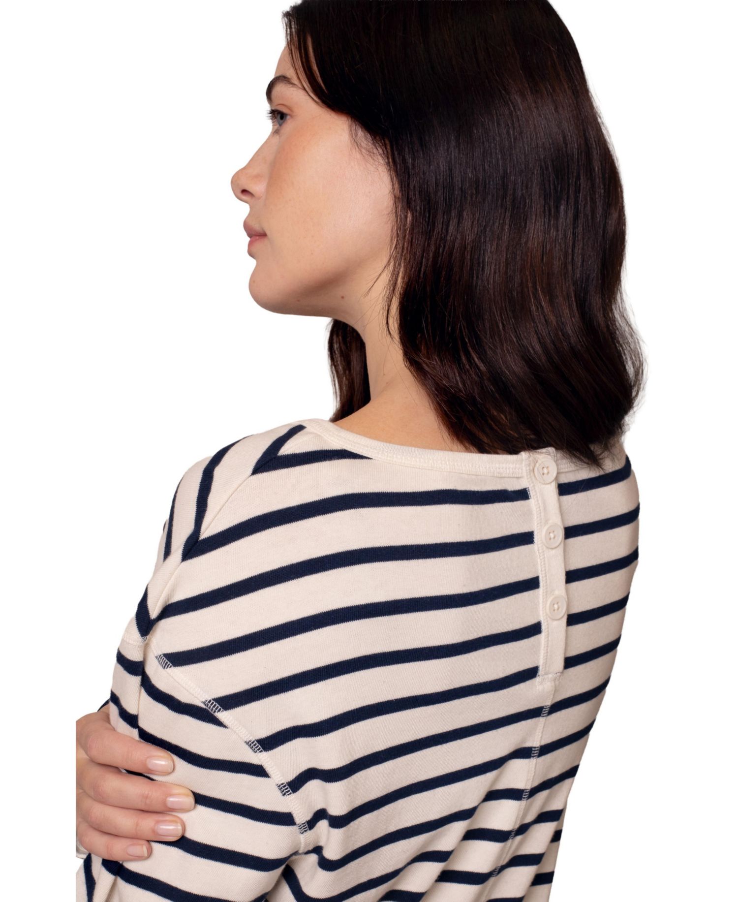 Women's Button Back Heavyweight Jersey Top
