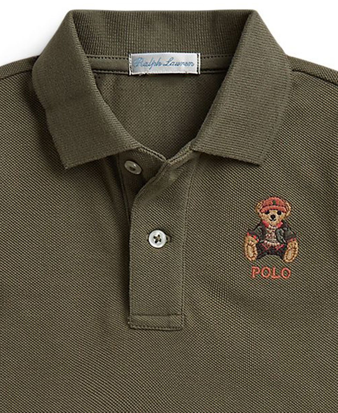 Комплект для мальчика Polo Ralph Lauren Polo Bear: поло и брюки карго, 2 предмета, цвет: Оливковый — фото 3