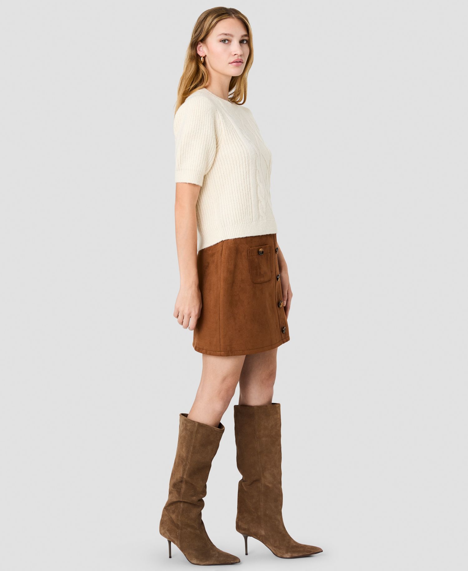 Women's Wesley Crewneck Short-Sleeve Sweater