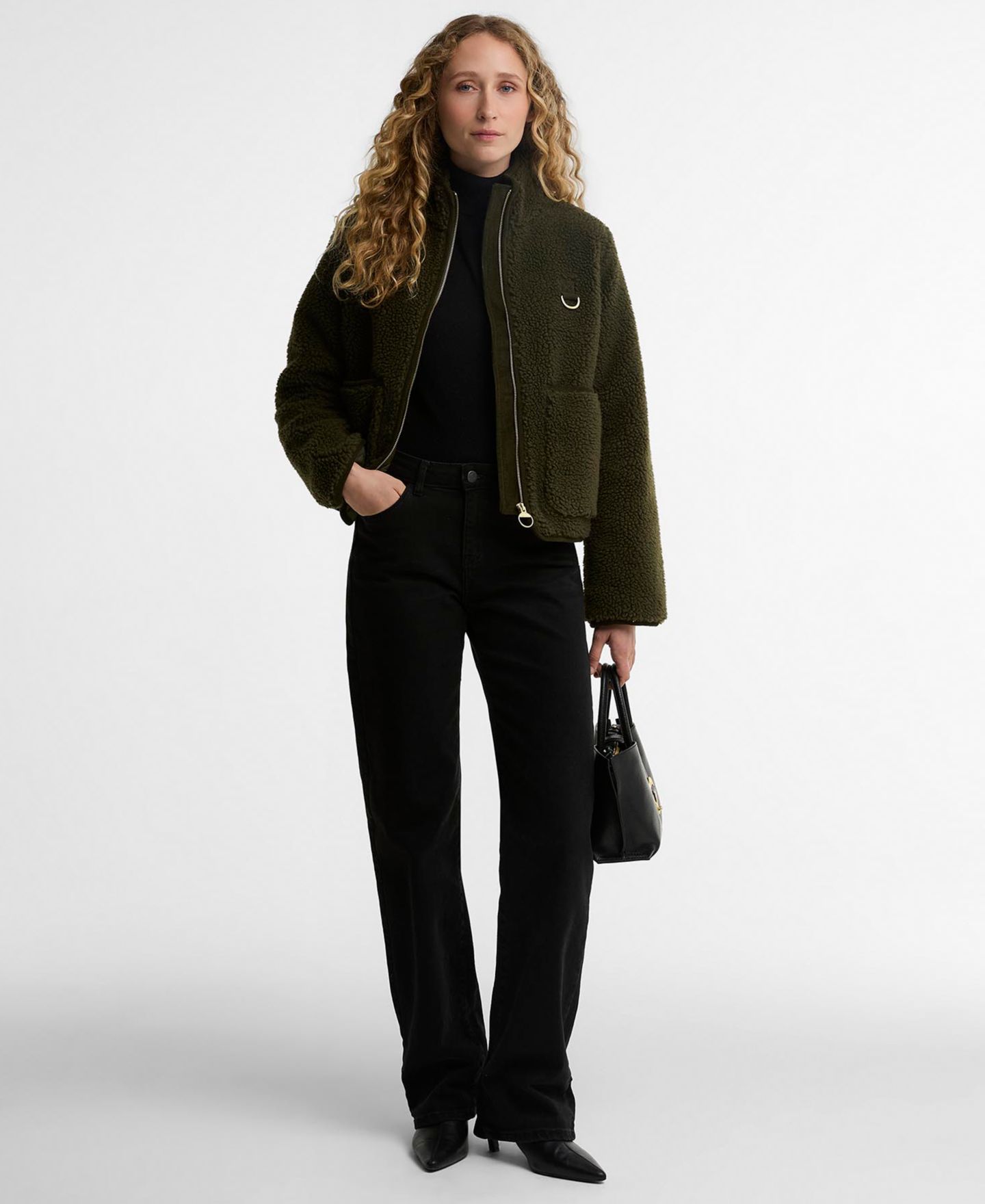 Женская куртка Barbour Elenora Casual Fleece, цвет: Оливковый — фото 2