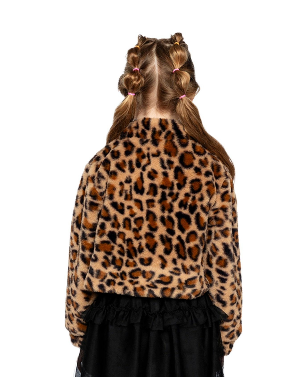 Deux par Toddler Girl 2T-5T Faux Fur Jacket Leopard Print