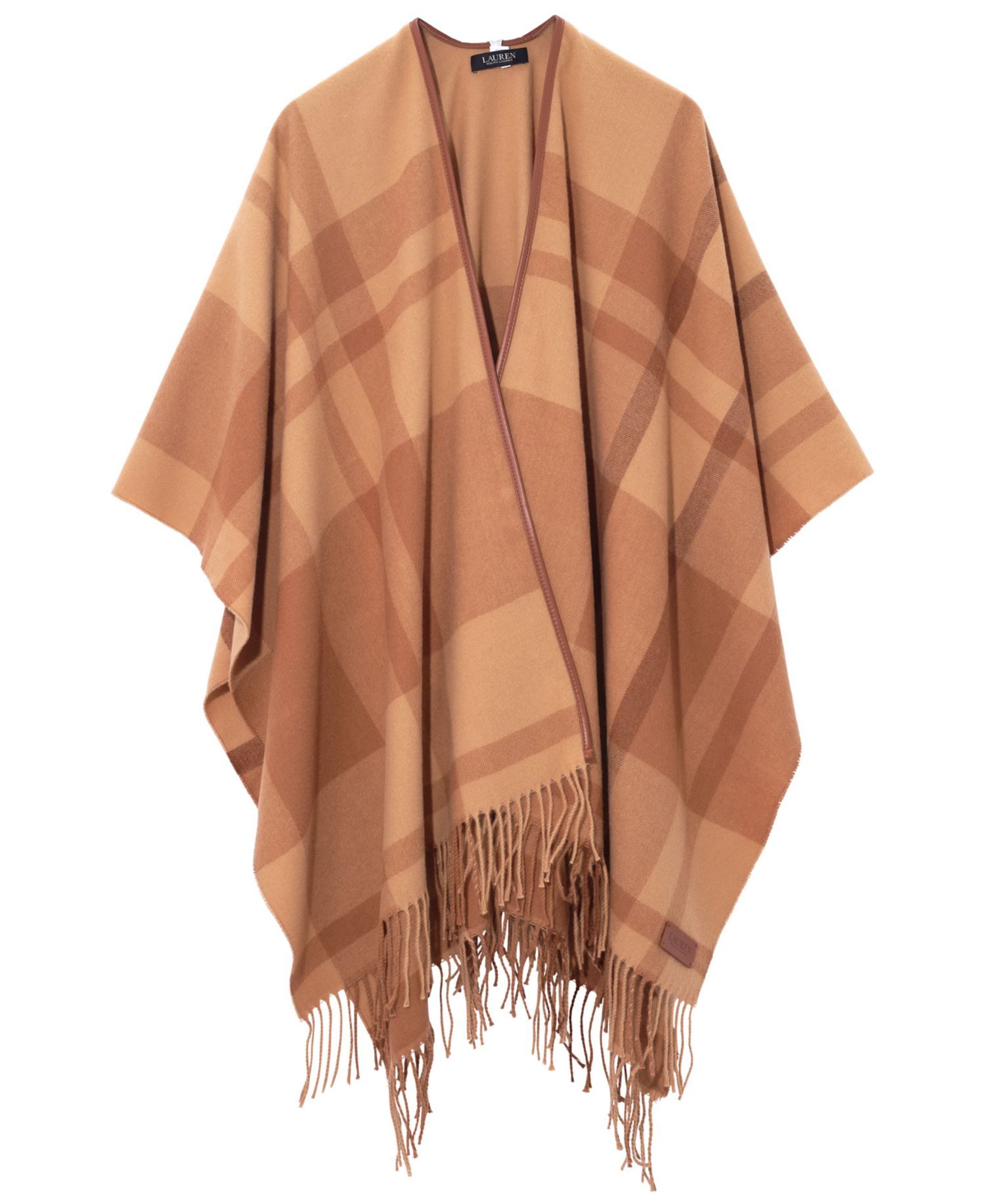 Plaid Fringe Ruana