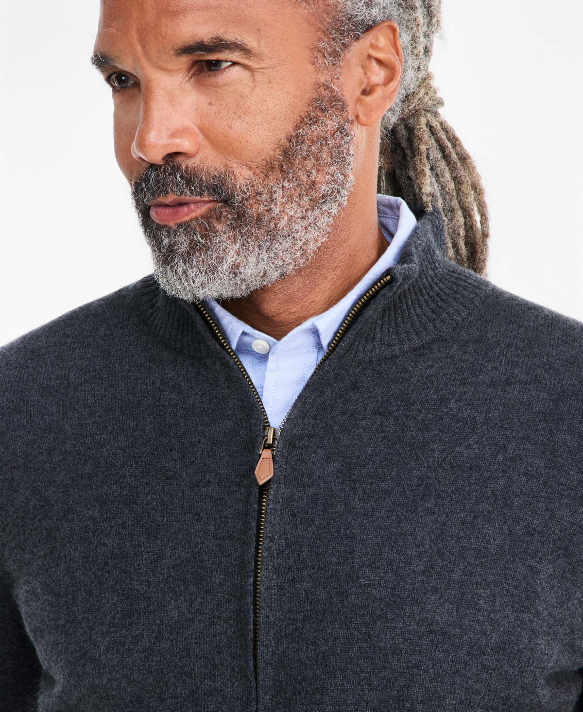 Club Room Men's Full-Zip Cashmere Sweater, Created for Macy's
