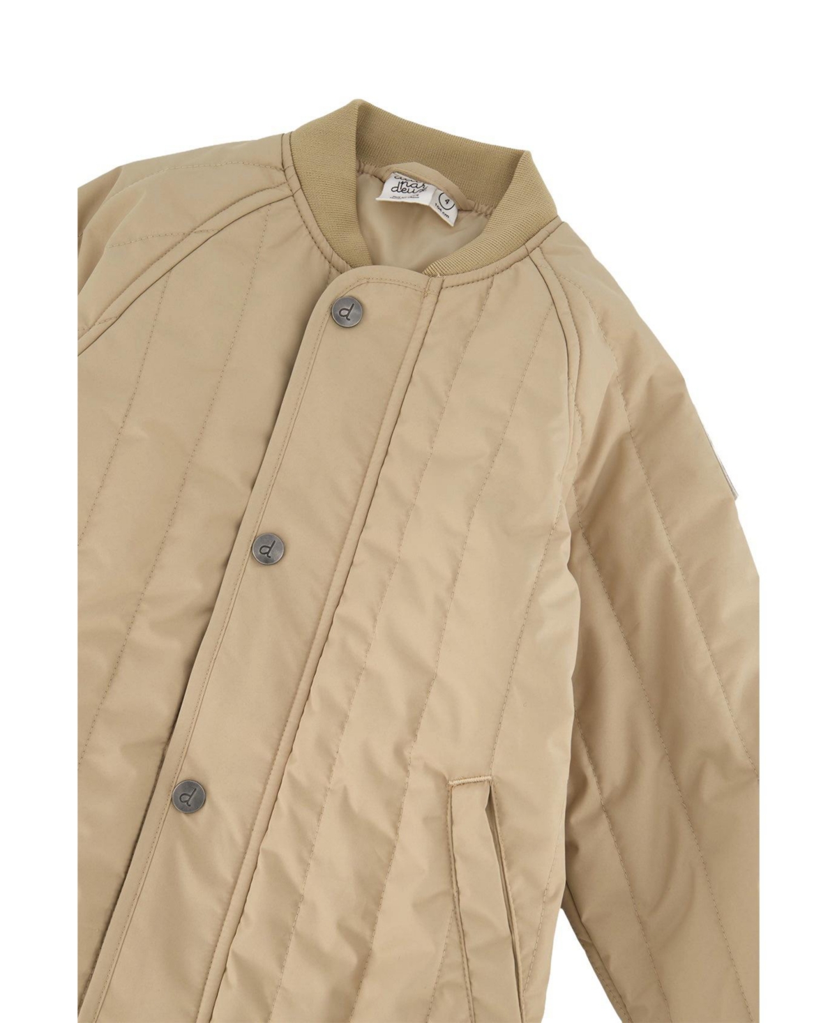 Deux par Deux Toddler Unisex Quilted Raglan Sleeve Jacket