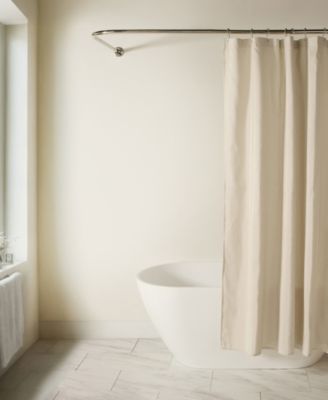 Linen-Look Shower Curtain, 72" x 72"