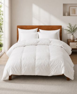 Lightweight White Goose Down Feather Fiber Comforter