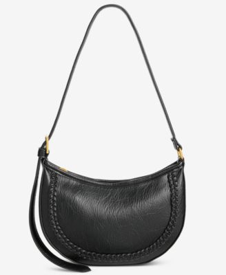 Braided-Edge Small Crescent Bag