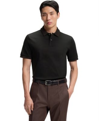 BOSS by Men's Mercerized-Cotton Slim-Fit Polo Shirt