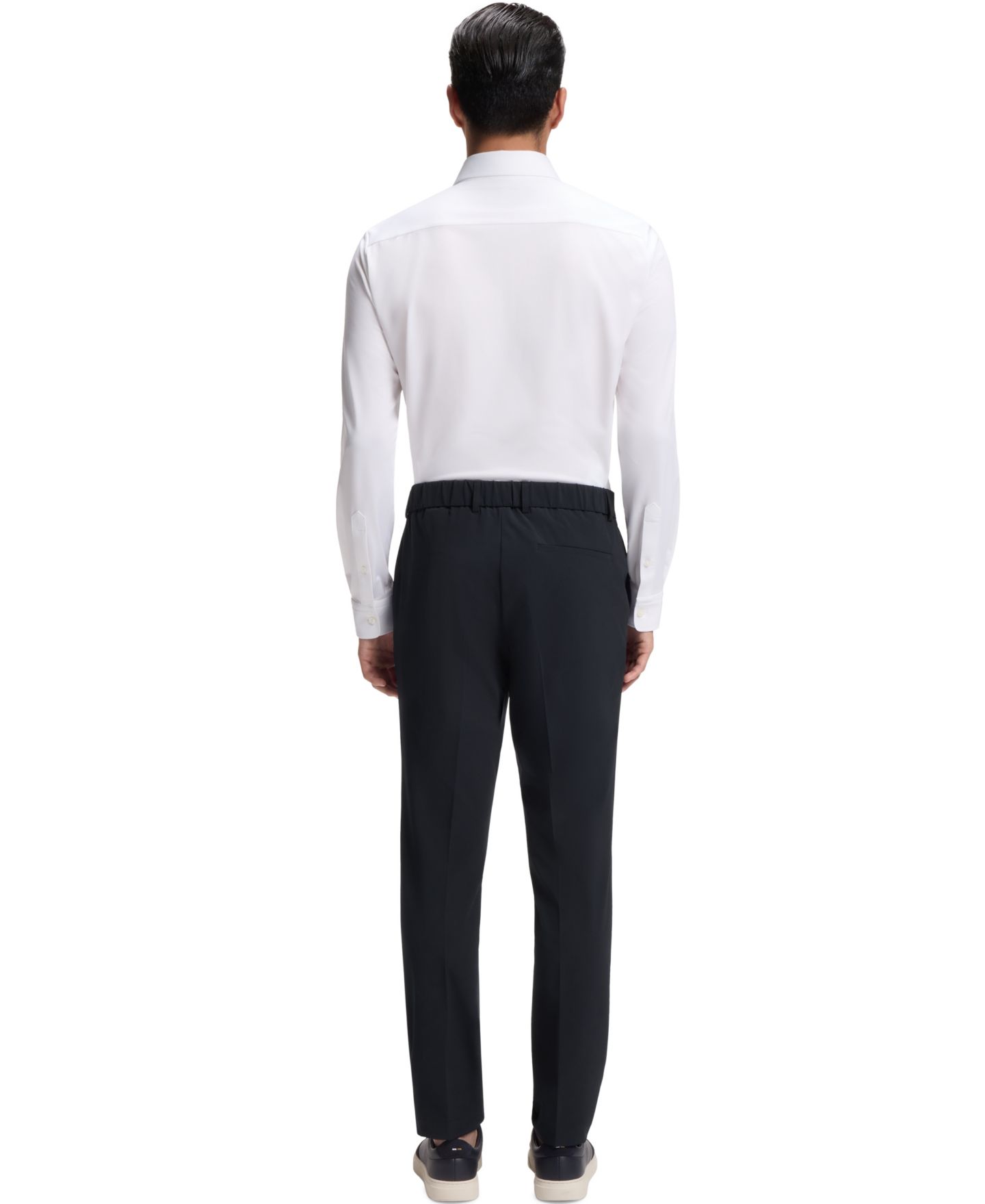 Мужские брюки Hugo Boss Performance Stretch Slim-Fit, цвет: Тёмный синий — фото 3