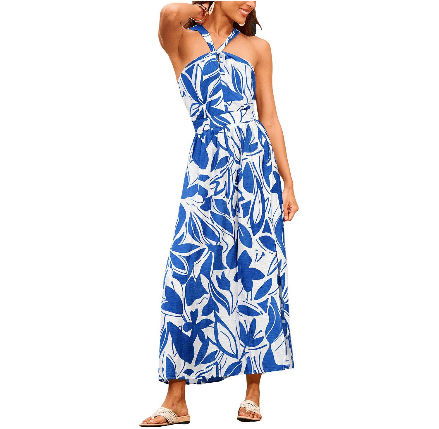 Women's Beach House Tropical Maxi Beach Dress