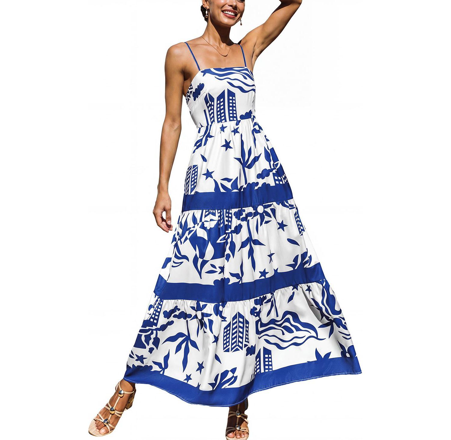 Women's Heating Up Tropical Maxi Beach Dress
