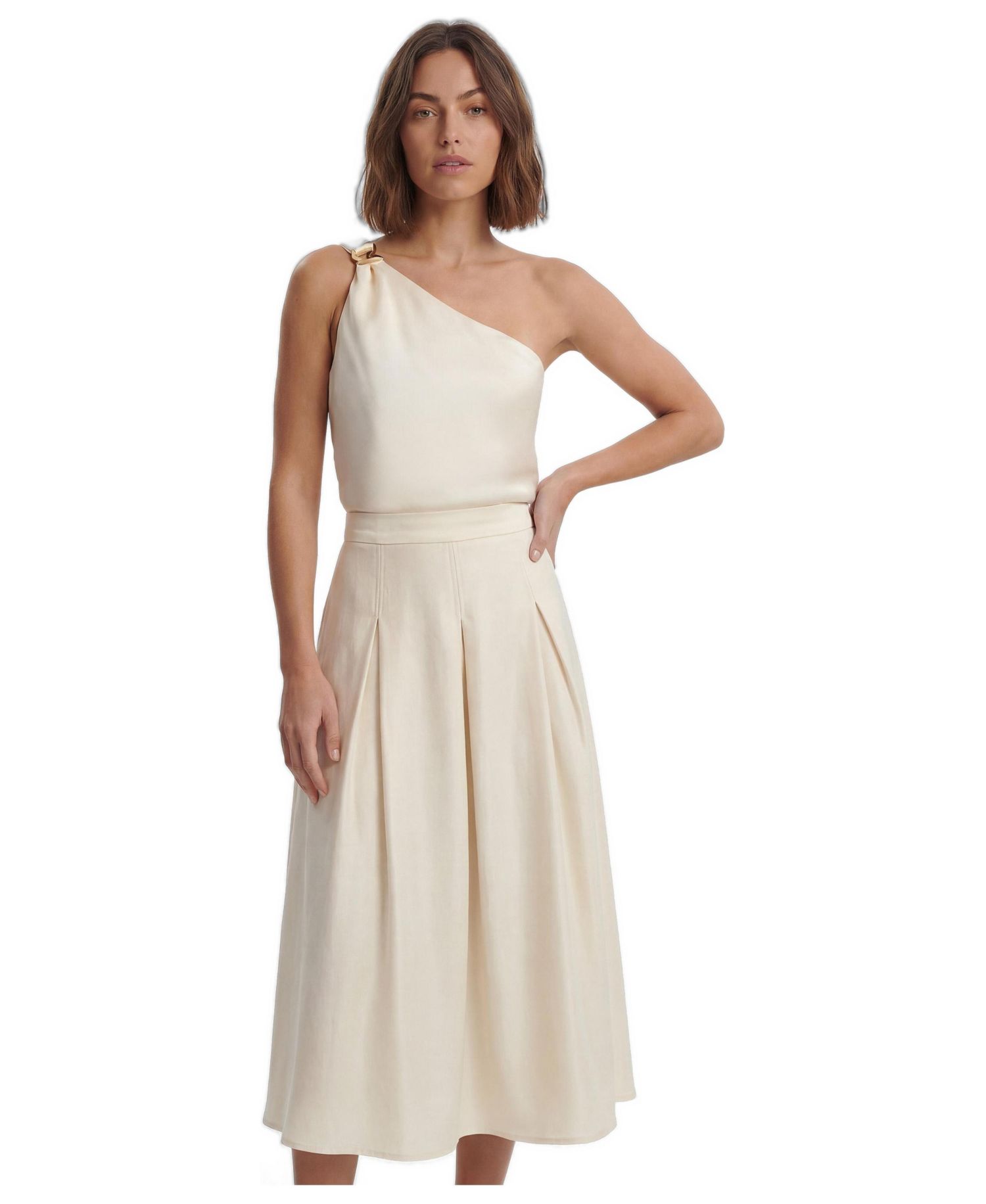 Women's Satin One Shoulder Top
