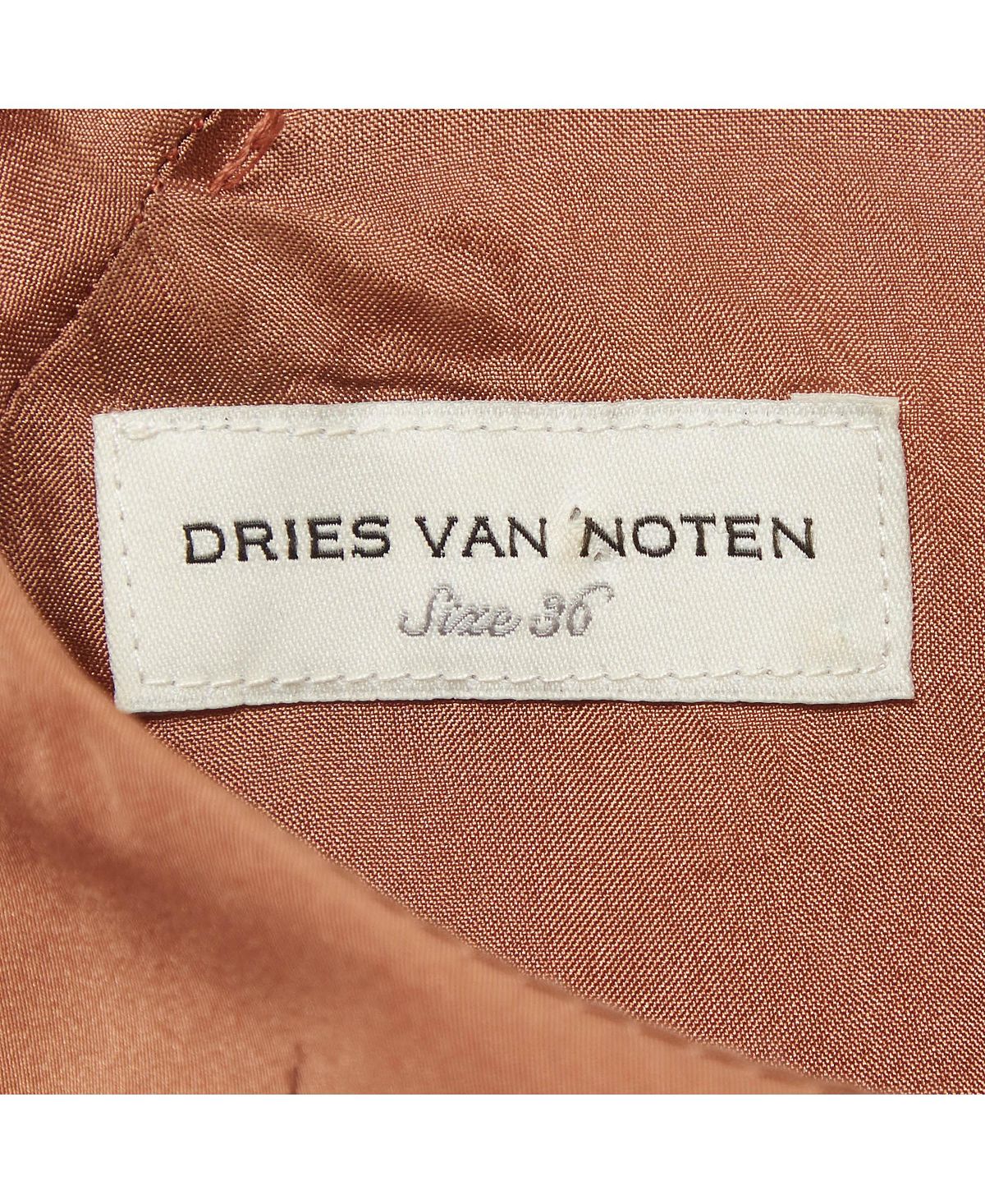 Pre-Owned Dries Van Noten Women's Ruched-Sleeve Silk-Blend Top view 5 — MAYCSS fashion products