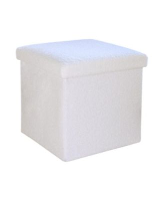12" Boucle Cube Storage Ottoman