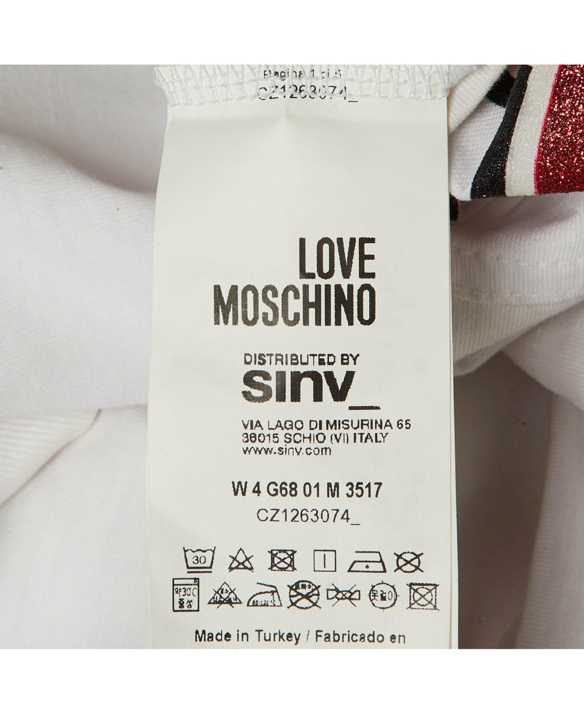 Pre-Owned Love Moschino Women's Beaded Cotton Belted Shirt