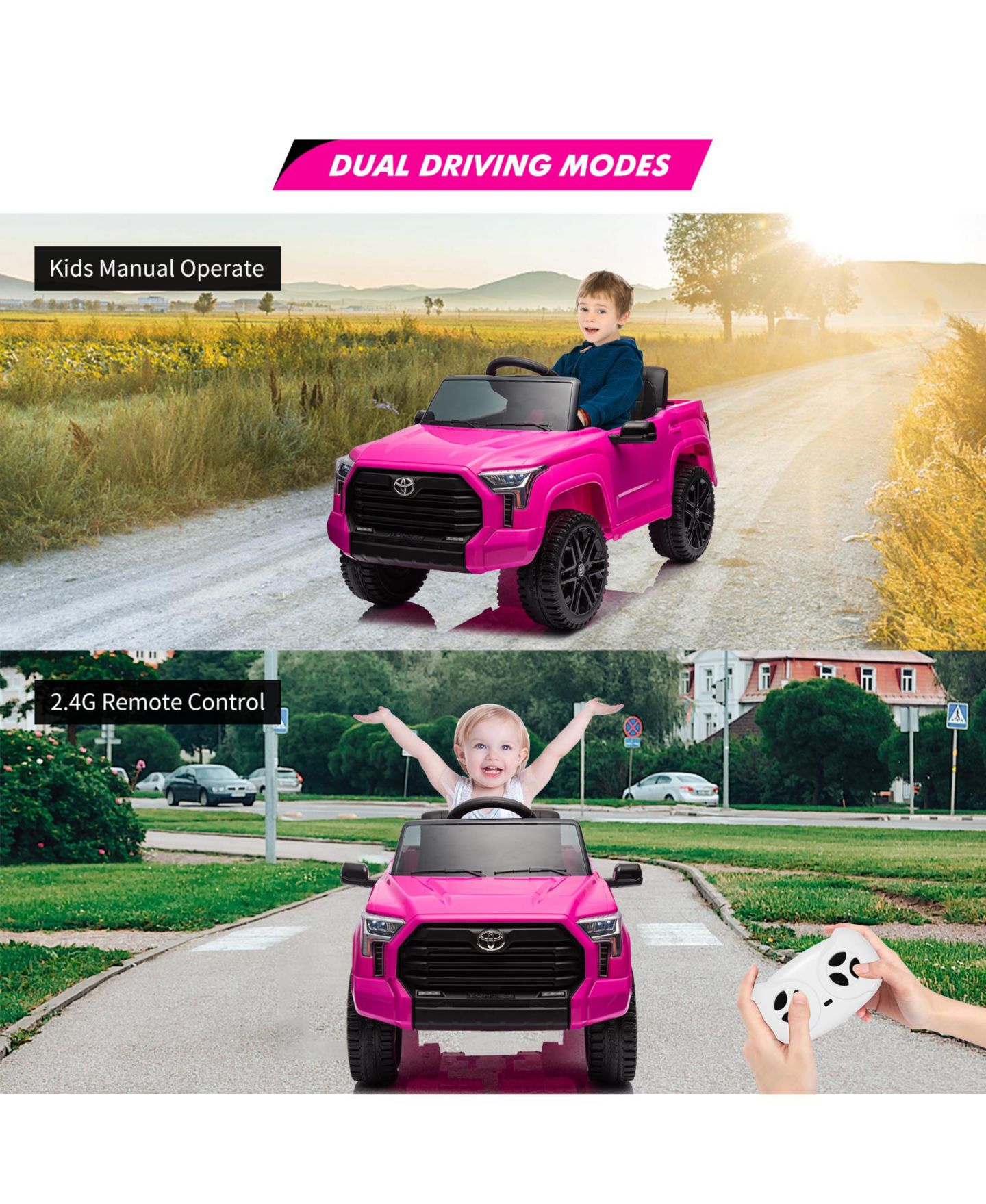 Детская игрушка homfan 12V Licensed Pickup Ride-On Truck with Parent Remote Control, Ages 3-6, цвет: Яркий красный — фото 6