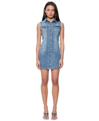 Women's Sleeveless Button-Up Dress