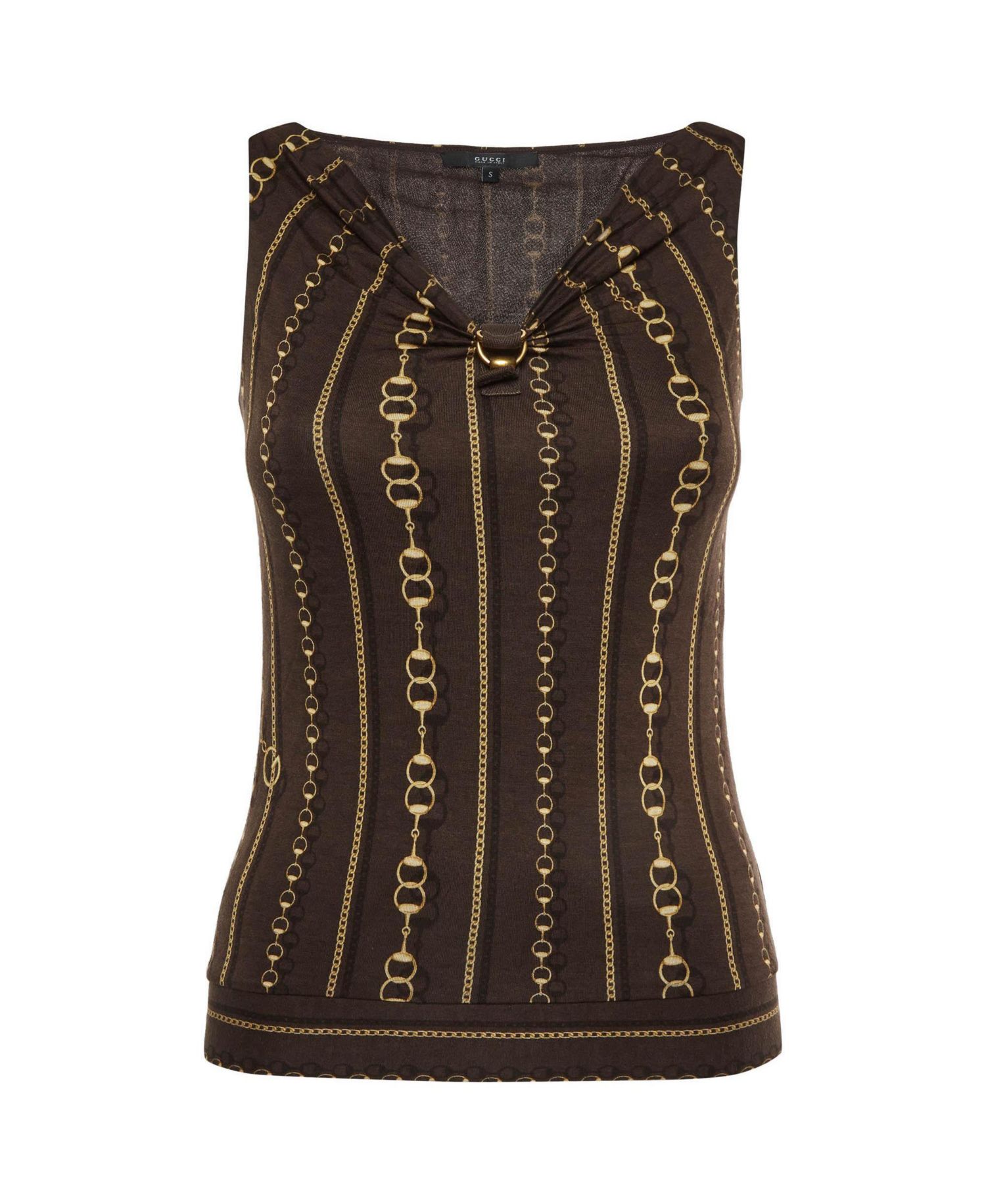 Women's Chain-Link Print Jersey Sleeveless Top